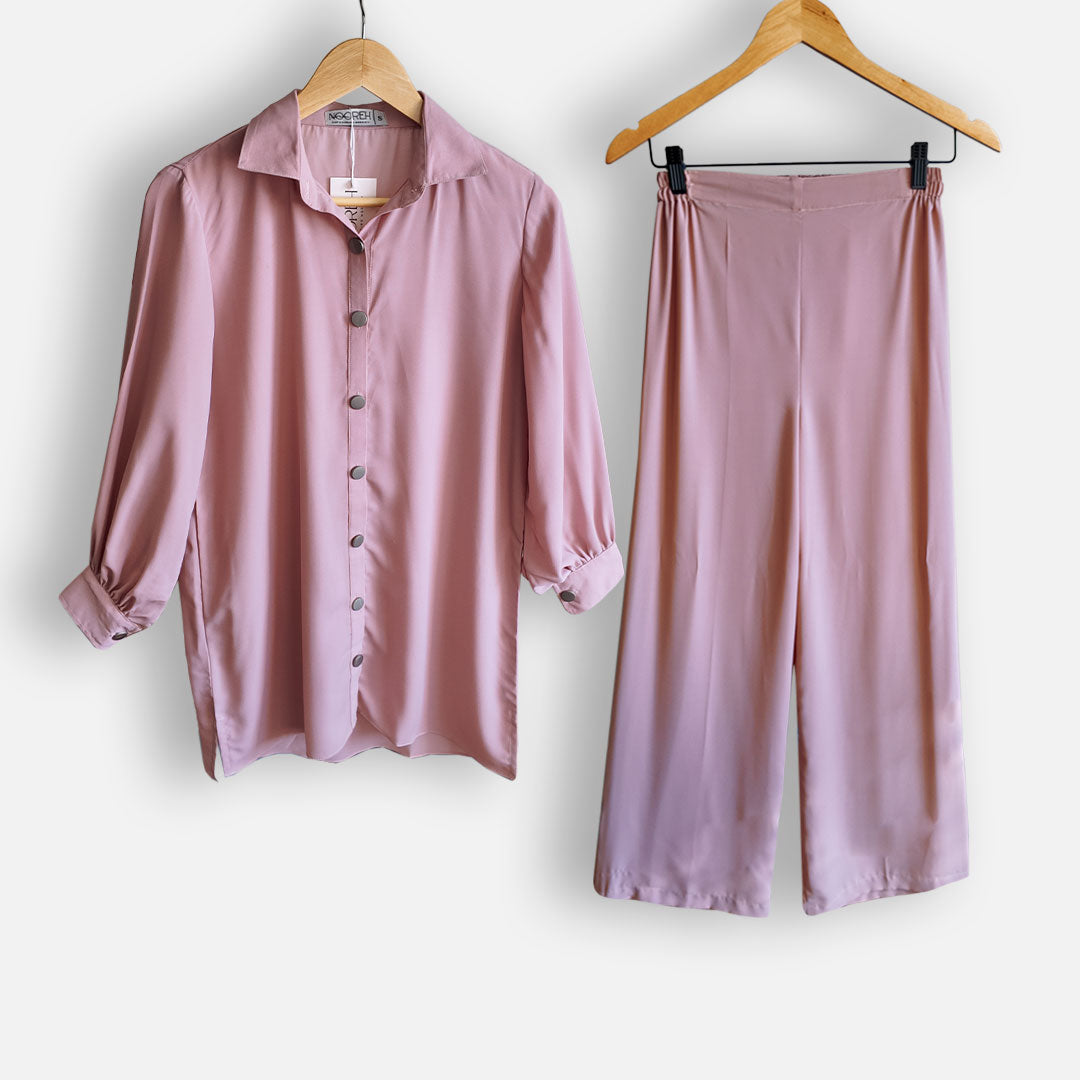 Raha Co-ord Set - Dusty Pink